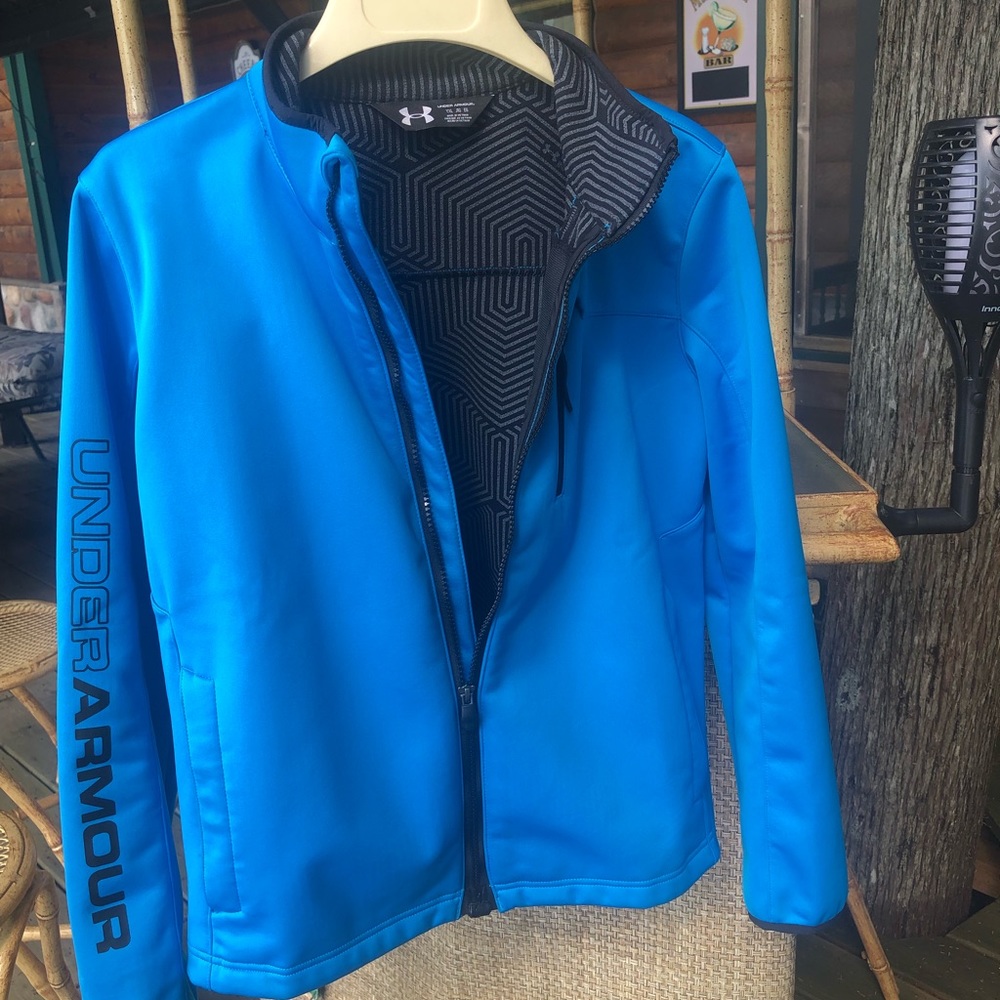 NWOT Youth XL Under Armour Storm Jacket. Beautiful Blue